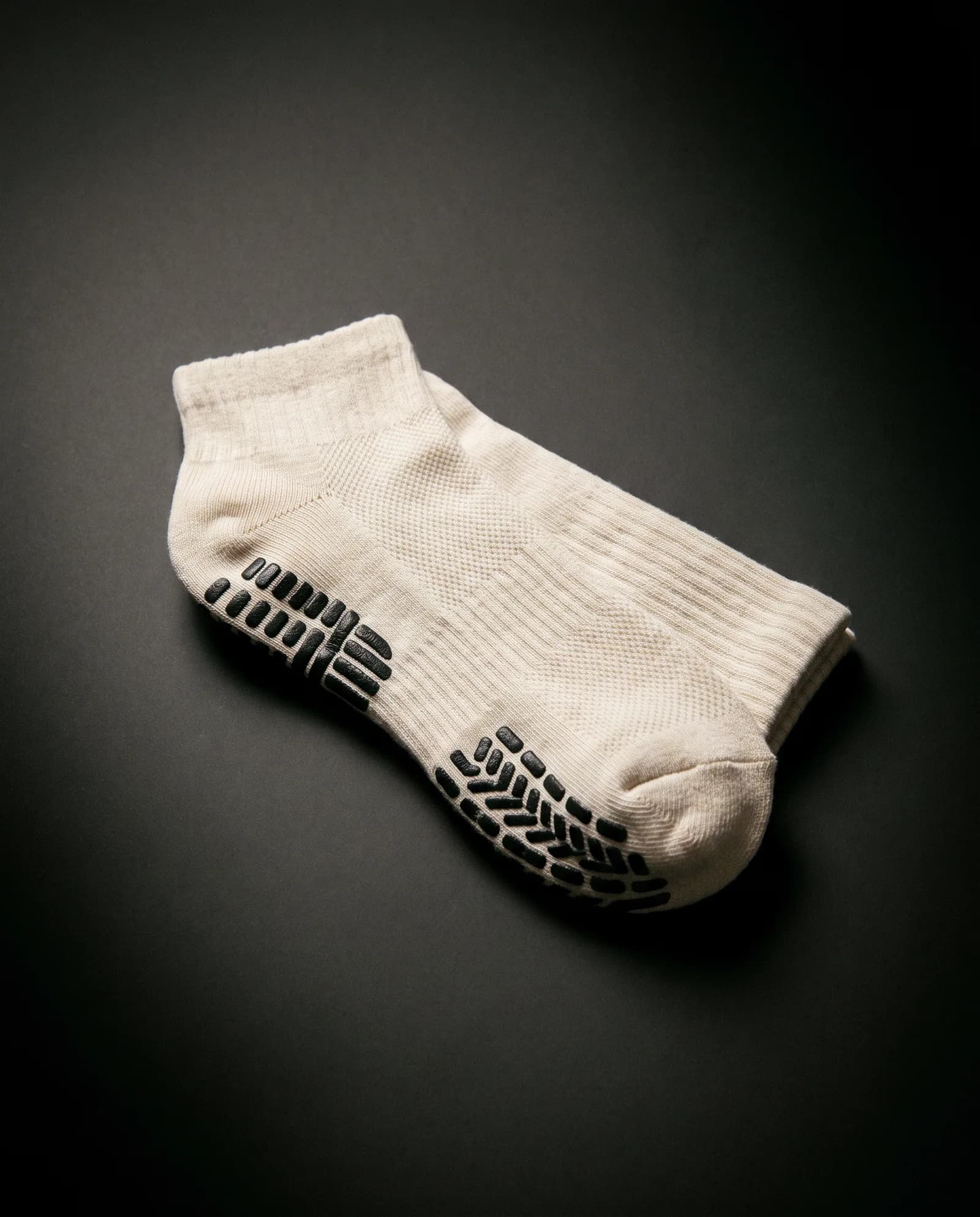 Grip Socks — Crew height, full-foot grip, no toe separators.