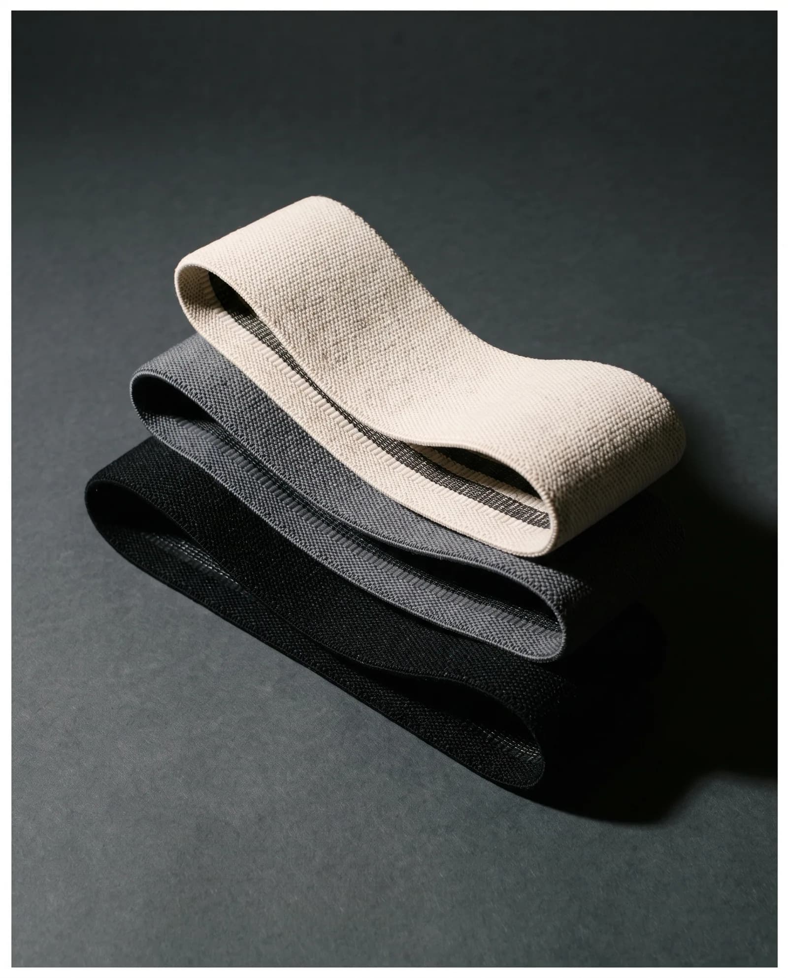 Loop Bands — Three fabric loops for hip and glute work.