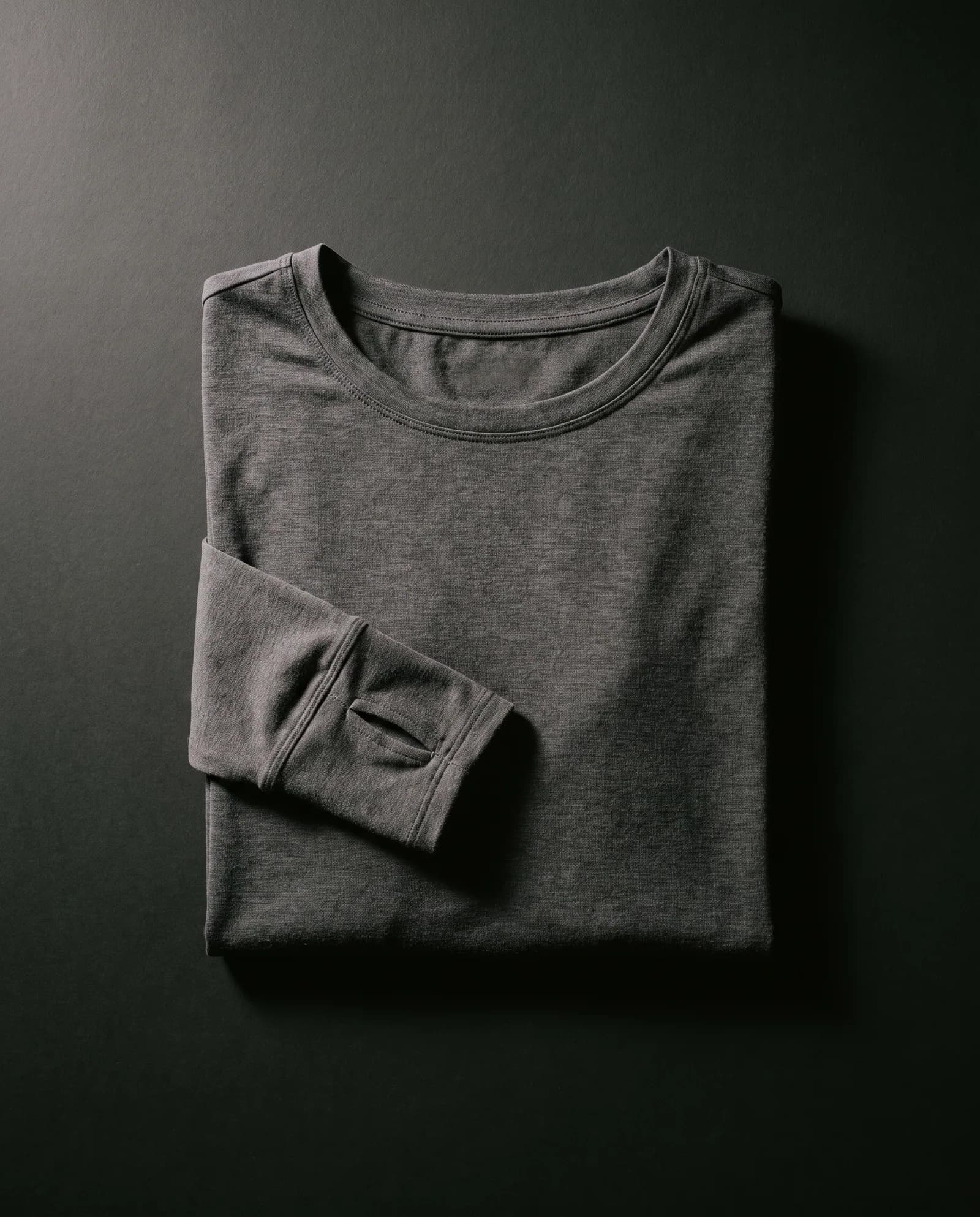 Studio Longsleeve — Lightweight crew with a thumbhole cuff.